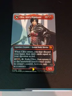 MTG Magic the Gathering Clive, Ifrit's Dominant Borderless FIN! - Image 1