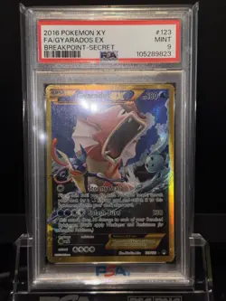 2016 Pokemon - XY Breakpoint - Gyarados EX 123/122 Gold Secret Rare - PSA 9 - Image 2