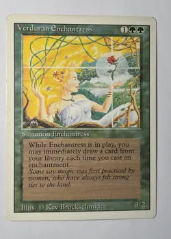 Verduran Enchantress - Revised Edition (3rd Edition, 3ED) 1994 - MTG Rare LP - Image 1