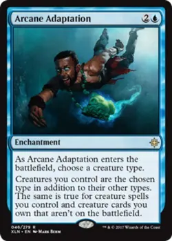 Arcane Adaptation - Foil Magic mtg Heavy Play, English Ixalan x1 - Image 1