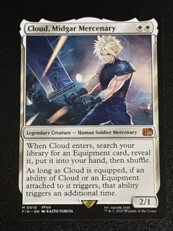 MTG Final Fantasy Cloud, Midgar Mercenary 0010 NM Mythic - Image 1