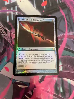 MTG - BLADE OF THE BLOODCHIEF - RARE - ZENDIKAR - LP - FOIL - Image 1