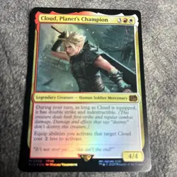 MTG: Final Fantasy Foil Promo: Cloud, Planet's Champion - NM - Image 2