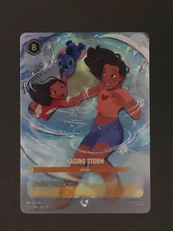 Disney Lorcana TCG Winterspell - Raging Storm - Enchanted 225/204 Alt Art Foil - Image 1