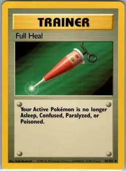 Full Heal 82/102 Non Holo Base Set - Pokemon Card - NM - Image 1