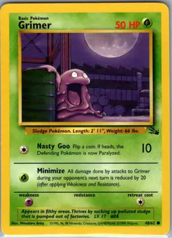 Grimer 48/62 Non Holo Fossil - Pokemon Card - NM - Image 1
