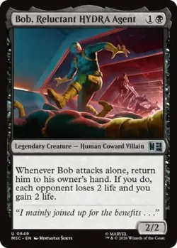 ~ Bob, Reluctant HYDRA Agent ~ NM Foil ~ Commander: Marvel Super Heroes ~ MTG ~ - Image 1