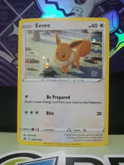Eevee Pokemon Card Brilliant Stars SWSH190 Black Star Holo Promo 2022 NM-Mint - Image 1