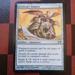 Mtg General's Kabuto LP Champions of Kamigawa Magic Equipment Card Rare - Image 1