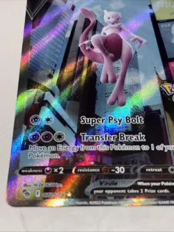 Pokemon TCG Mewtwo v Alt Art Full Art Holo Ultra Rare Card 072/078 Pokemon Go - Image 2