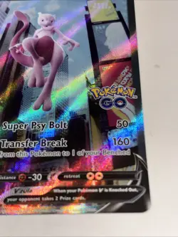 Pokemon TCG Mewtwo v Alt Art Full Art Holo Ultra Rare Card 072/078 Pokemon Go - Image 3