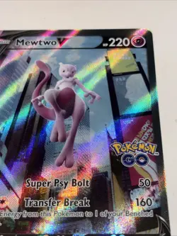 Pokemon TCG Mewtwo v Alt Art Full Art Holo Ultra Rare Card 072/078 Pokemon Go - Image 4