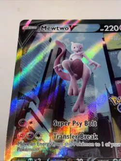 Pokemon TCG Mewtwo v Alt Art Full Art Holo Ultra Rare Card 072/078 Pokemon Go - Image 5