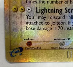 HP Jolteon 6/100 Sandstorm Reverse Holo Rare Pokemon Card - Image 3