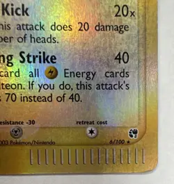 HP Jolteon 6/100 Sandstorm Reverse Holo Rare Pokemon Card - Image 4