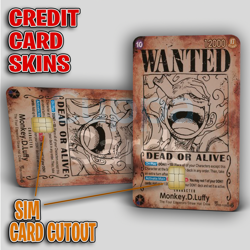 Monkey D Luffy: One Piece OP09 Most Wanted 119 | Credit Card Skin/Sticker 2 Pack - Image 1