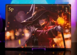 Oversized! A5 Premium Card Megumin Konosuba Waifu Foil Lined Double-sided Anime - Image 1