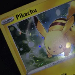 BLEED SWIRL 💫 Pikachu 065/202 League Promo Prize Cosmo Promo Stamp Pokemon Card - Image 2