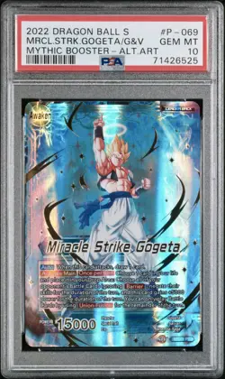 Miracle Strike Gogeta BT24 Promo PSA 10 Dragon Ball Super Trading Card - Image 1