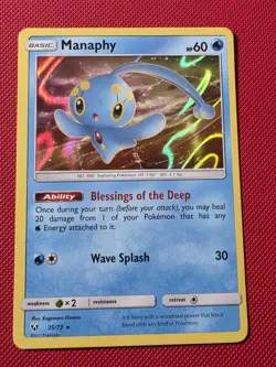 Pokemon Card Manaphy Shining Legends Holo Rare 25/73 - Image 1