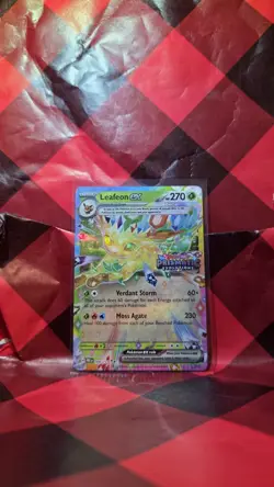 CRIMP ERROR Leafeon EX 006/131 Prismatic Evolutions Promo NM Pokemon Card - Image 1