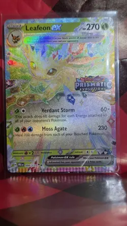 CRIMP ERROR Leafeon EX 006/131 Prismatic Evolutions Promo NM Pokemon Card - Image 2