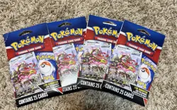 Pokemon Trading Card Game 4 Packs New/Sealed - Image 1