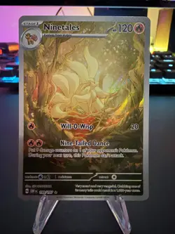 Pokemon TCG Ninetails Card 199-197 IR Obsidian Flames - Image 1