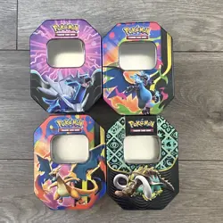 EMPTY Pokemon TCG Big Tins x 4 no cards - Image 1