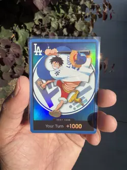2026 ONE PIECE LOS ANGELES DODGERS MONKEY D LUFFY DON CARD PROMO 7/2/26 - Image 1