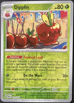 Dipplin 018/167 Sv06: Twilight Masquerade Reverse Holo - Pokemon Card - Image 1