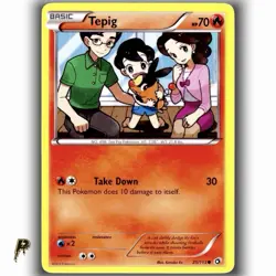 Pokemon Legendary Treasures Tepig 25/113 Non Holo Common Card VLP/NM - Image 1