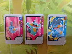 Mudkip Marshtomp Swampert Mezastar Frienda Pokemon Card Japanese Pick Tag Tip - Image 1