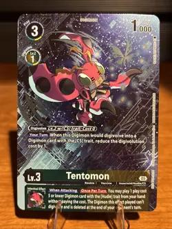 Digimon Card Game Box Promotion Card Tentomon BT23-037 U* Alt Art Foil - Image 1