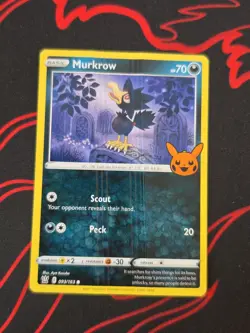 ERROR Trick Or Trade Murkrow Common Card 093/163 NM Roller Crimp - Image 1