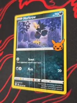 ERROR Trick Or Trade Murkrow Common Card 093/163 NM Roller Crimp - Image 2