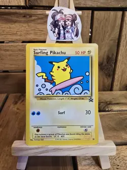 Surfing Pikachu # 28 Black Star Promo WOTC Rare Pokemon Card - Image 1