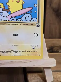 Surfing Pikachu # 28 Black Star Promo WOTC Rare Pokemon Card - Image 5
