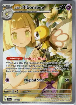 Lillie's Ribombee 164/159 SV09: Journey Together - Pokemon Card - NM - Image 1