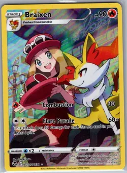 Braixen TG01/TG30 SWSH12: Silver Tempest Trainer Gallery - Pokemon Card - NM - Image 1