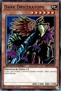 1x Dark Driceratops - 1st Edition NM Eng YuGiOh - Speed Duel Ultimate Predators - Image 1
