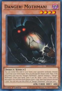 1x Danger! Mothman! - 1st Edition NM Eng YuGiOh - Dark World Structure - Image 1