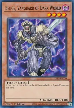 1x Beiige, Vanguard of Dark World - 1st Edi NM Eng YuGiOh - Dark World Structure - Image 1
