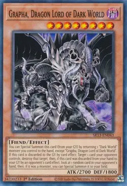 1x Grapha, Dragon Lord of Dark World - 1st NM Eng YuGiOh - Dark World Structure - Image 1