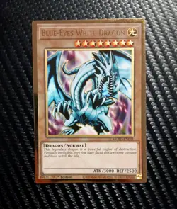 YUGIOH: 1X Blue-Eyes White Dragon MGED-EN001 Premium Gold Rare NM - Image 1
