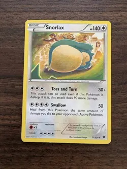 Snorlax - 77/124 - Pokemon Fates Collide XY Non-Holo Rare Card - Image 1