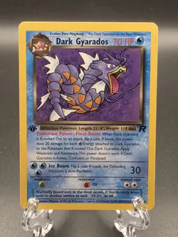 Dark Gyarados 25/82 1st Edition Team Rocket Rare WOTC Vintage Pokemon TCG Card! - Image 1