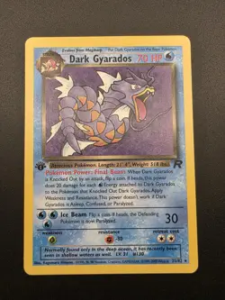 Dark Gyarados 25/82 1st Edition Team Rocket Rare WOTC Vintage Pokemon TCG Card! - Image 2