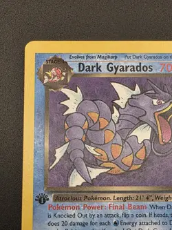 Dark Gyarados 25/82 1st Edition Team Rocket Rare WOTC Vintage Pokemon TCG Card! - Image 3