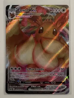 Pokemon Card TCG Eevee VMAX SWSH087 Black Star Promo Full Art Holo Rare NM - Image 1